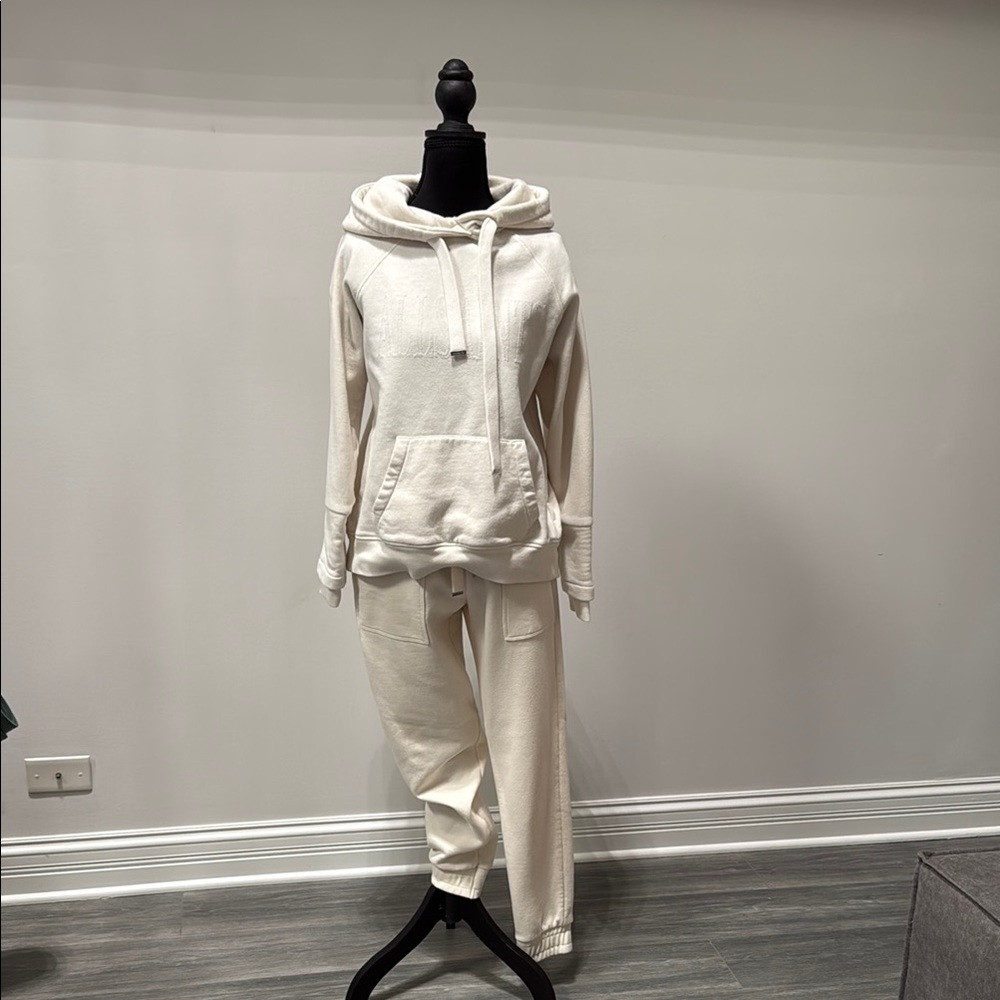 All saints Cream Hoodie and Jogger Set